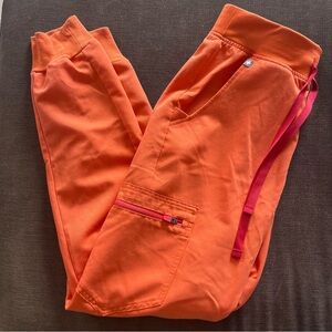Sunset orange figs scrub pants